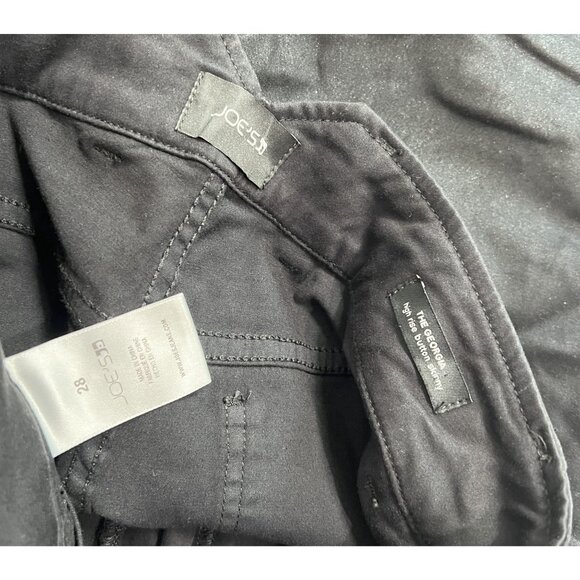 Joe's Jeans The Georgia High Rise Button Skinny Jeans in Black - Picture 4 of 4